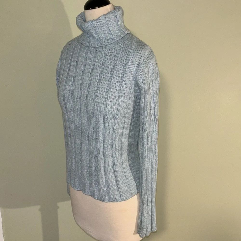 GAP XXL (14-16) girls. Light blue knitted turtleneck sweater - Picture 9 of 10
